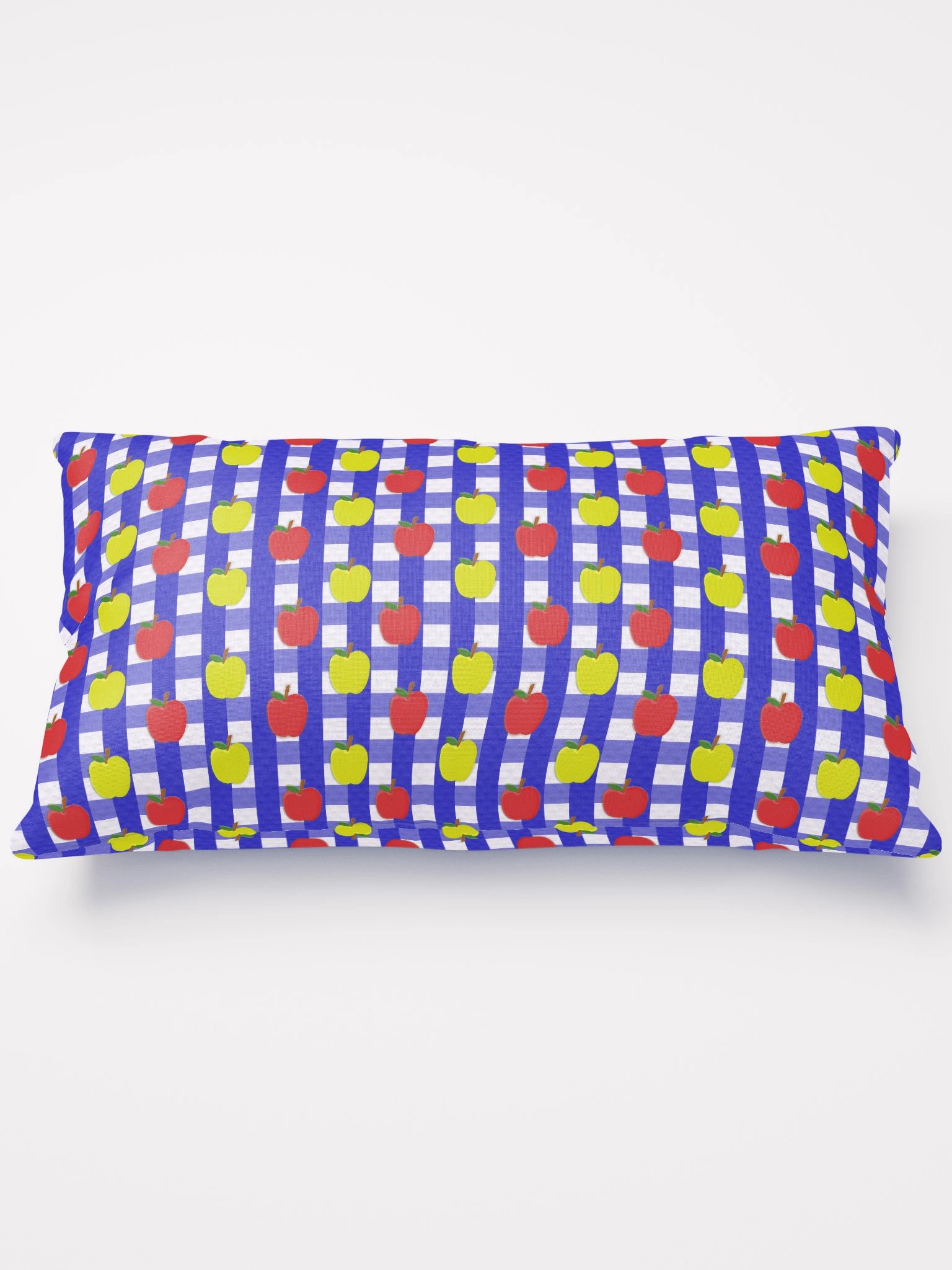 Apple Gingham in Blue Pattern Pillow product image (1)