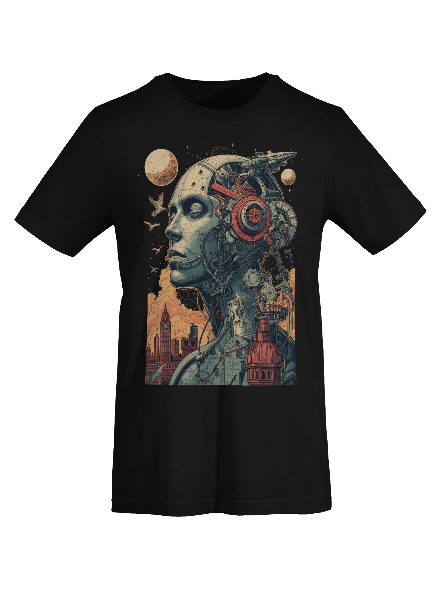 Cyborg Cosmos Skyline Lightweight T-Shirt product image (4)
