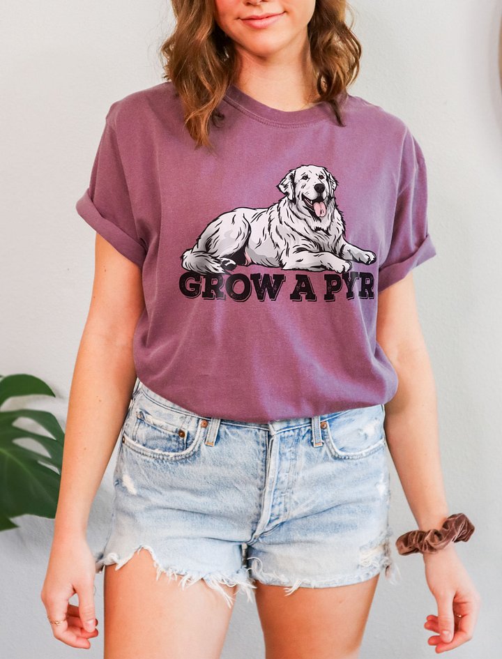Grow a Pyr T-Shirt of a Great Pyrenees | Funny T-Shirt for Pyr Paw-rents product image (2)