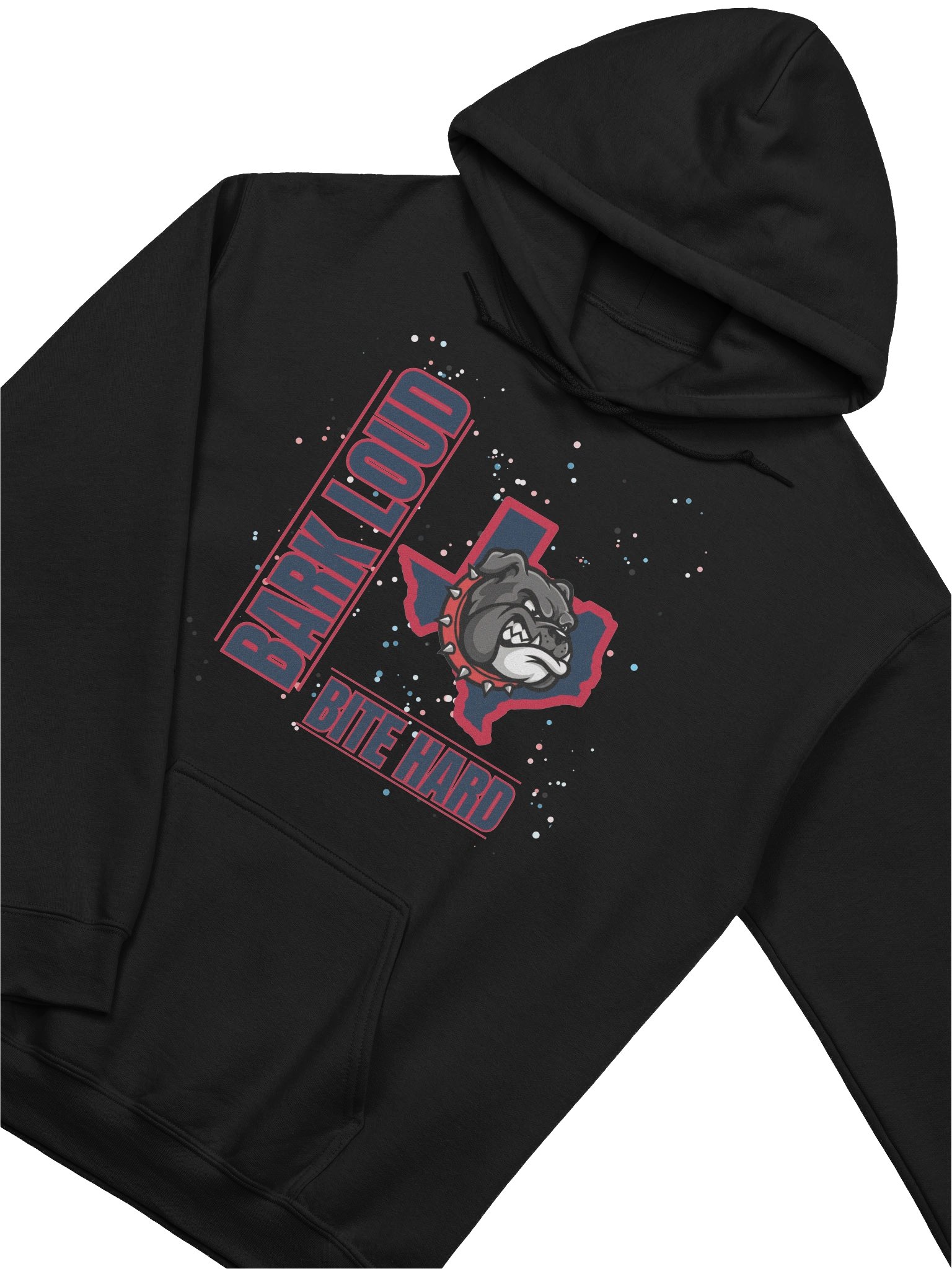 Bark Loud Spirit Hoodie - Red on Blue product image (23)