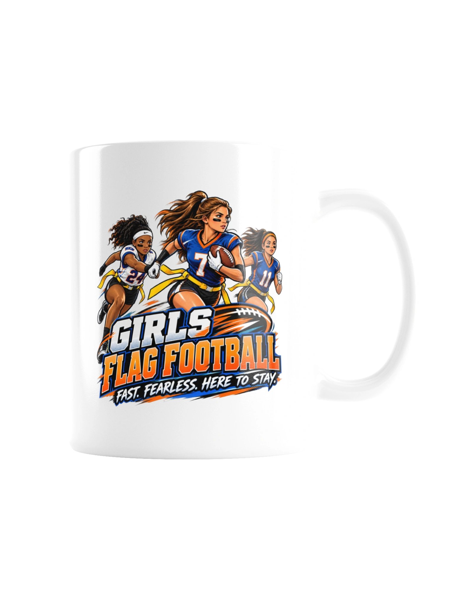 Girls Flag Football — Fast. Fearless. Here to Stay - Mug product image (8)