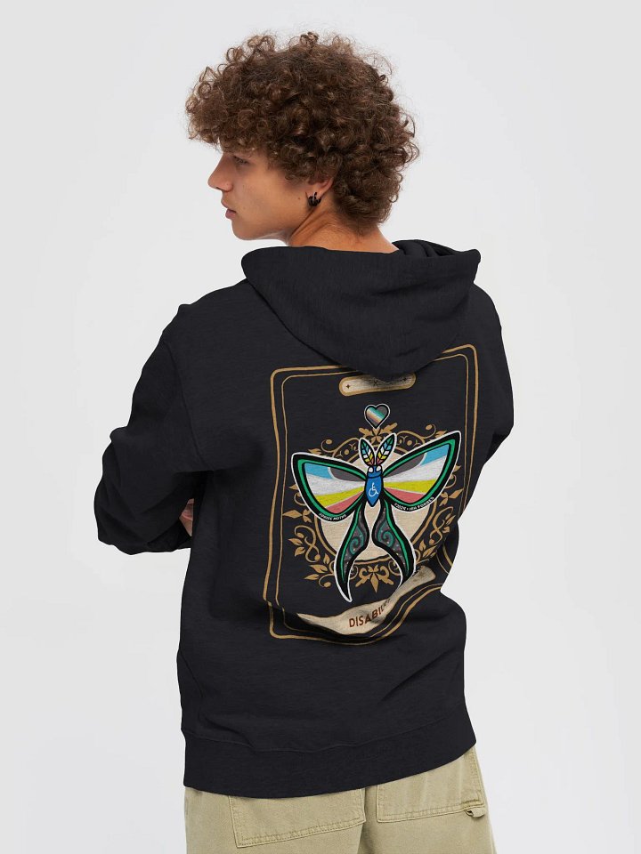 № 10 | DISABILITY PRIDE MOTH | TAROT CARD STYLE | ZIP-UP HOODIE product image (2)