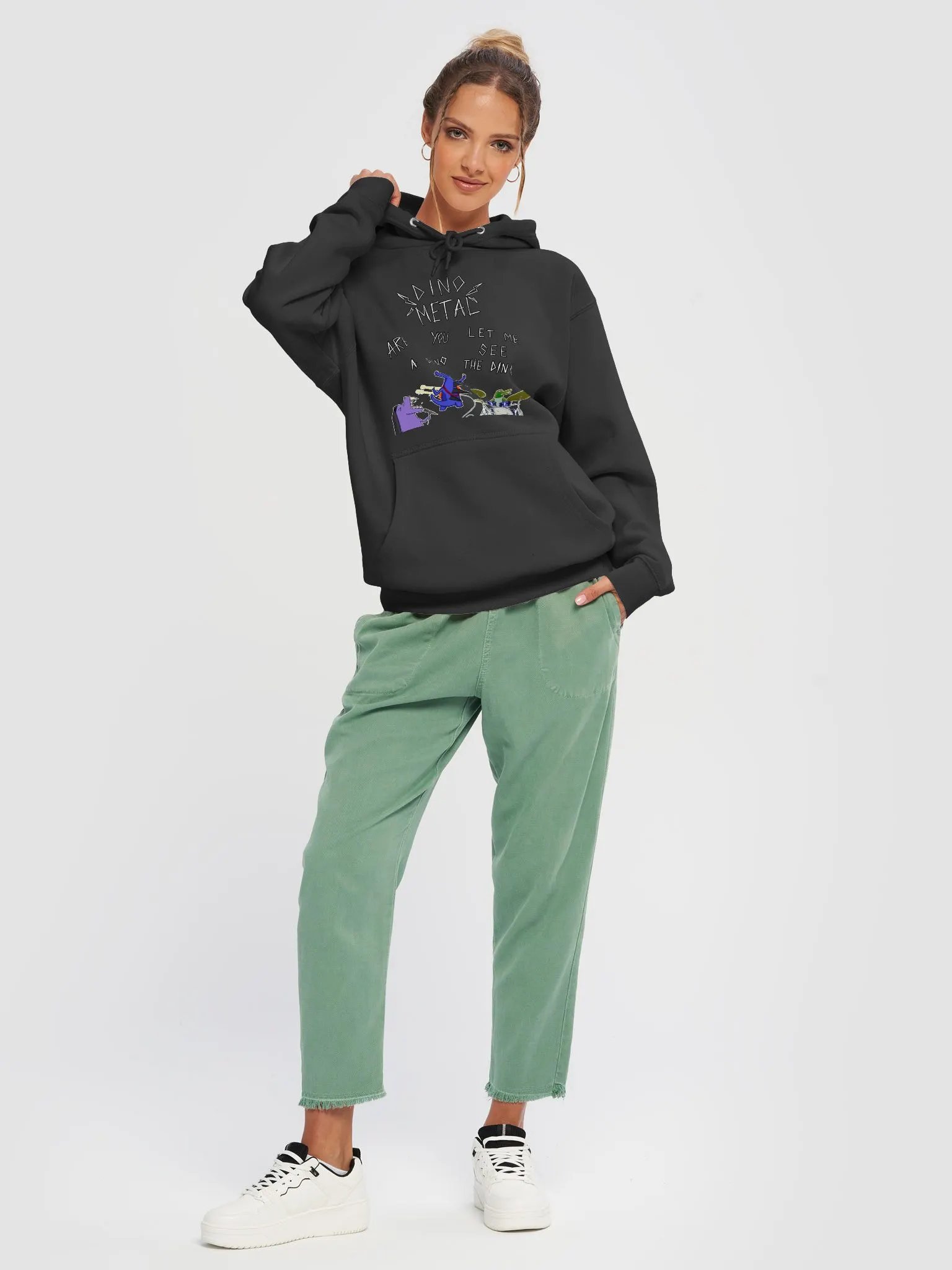 Dino Metal Premium Pullover Hoodie product image (3)