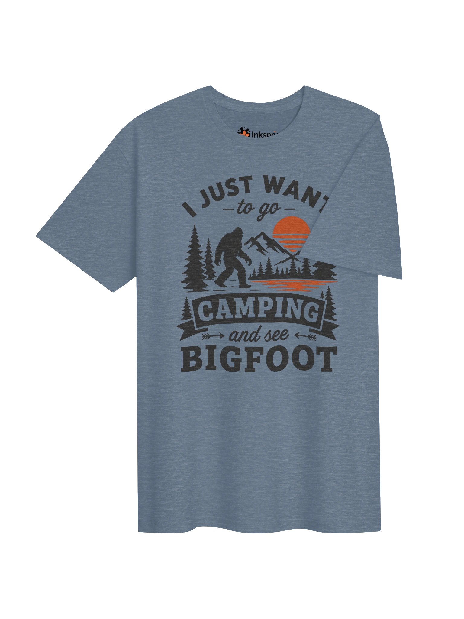 I Just Want To Go Camping Bigfoot Unisex T-Shirt product image (4)