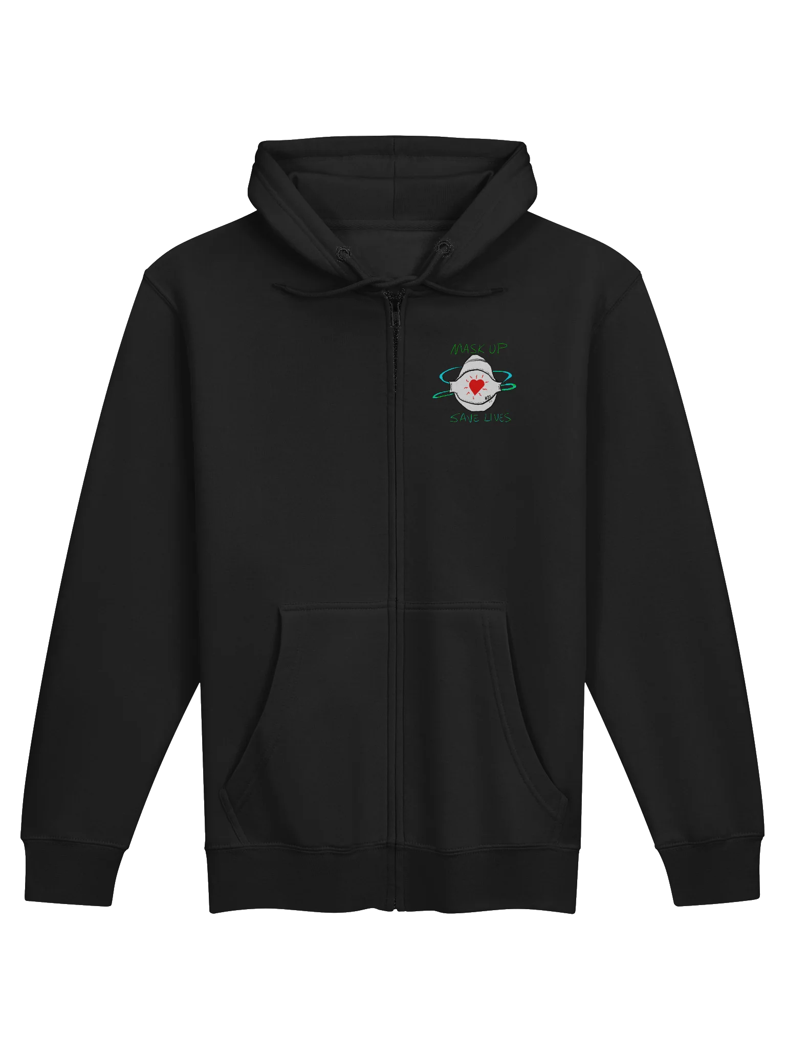 Mask Up Save Lives zip hoodie product image (4)