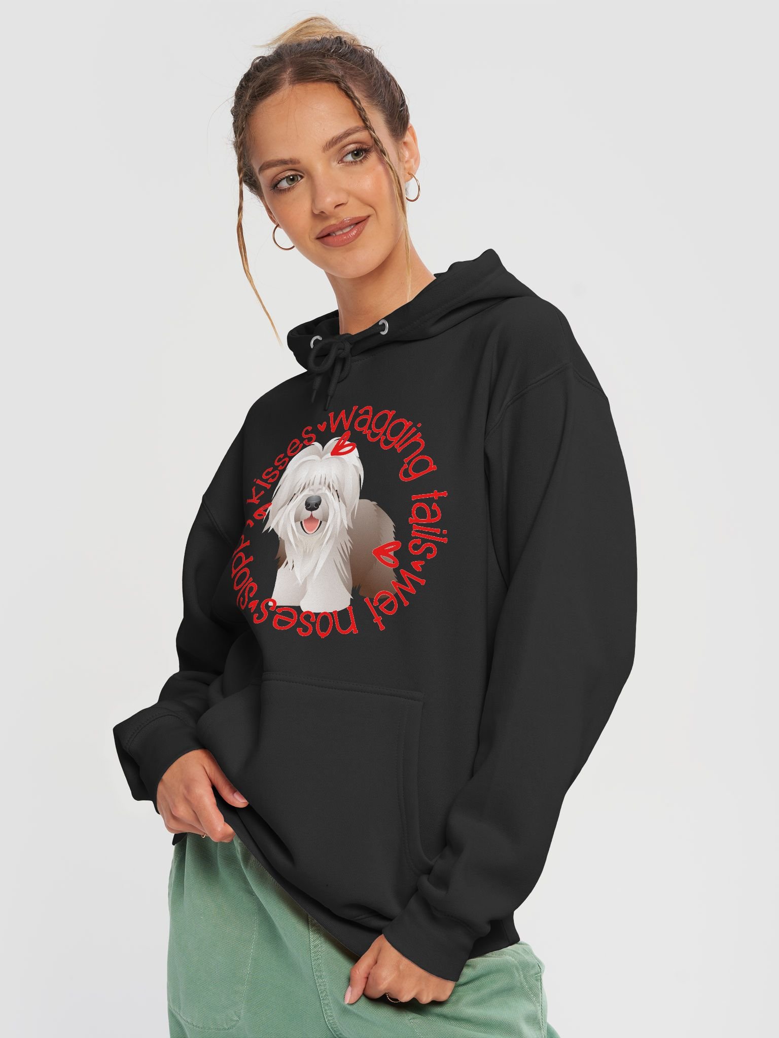 Sloppy Kisses Bearded Collie Hoodie product image (10)