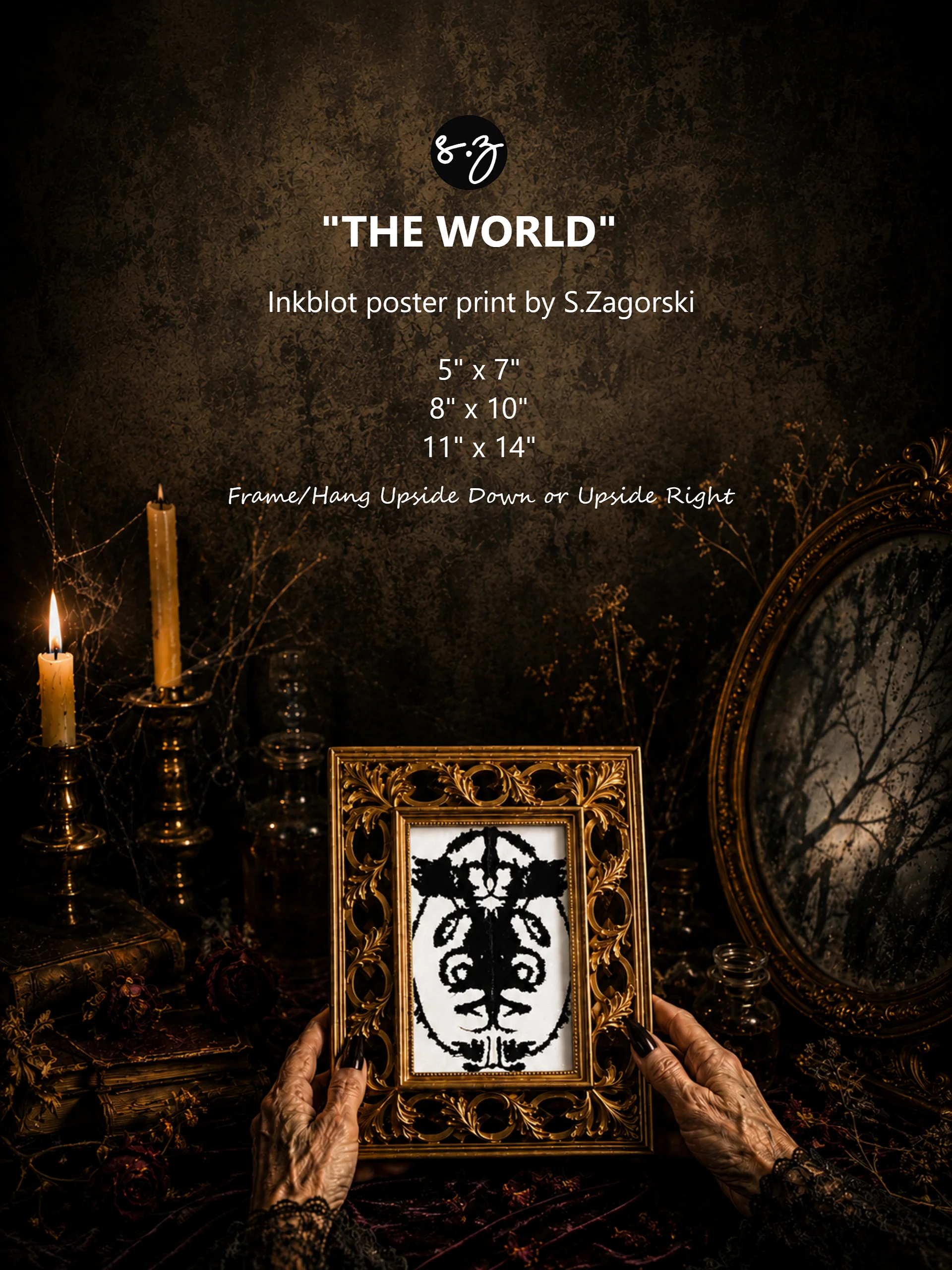 The World | Tarot | Inkblot Print product image (1)