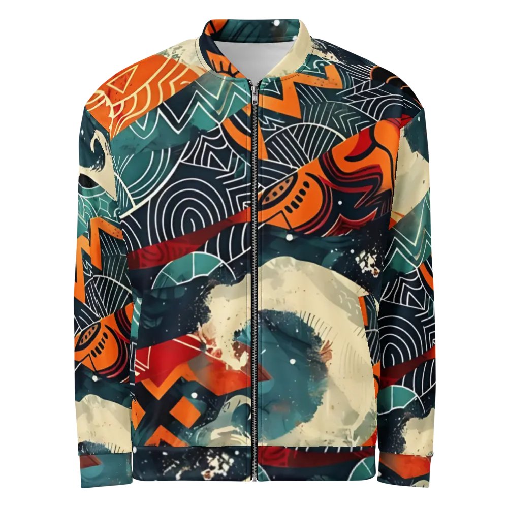 Vibrant Swirls All-Over Bomber Jacket product image (1)