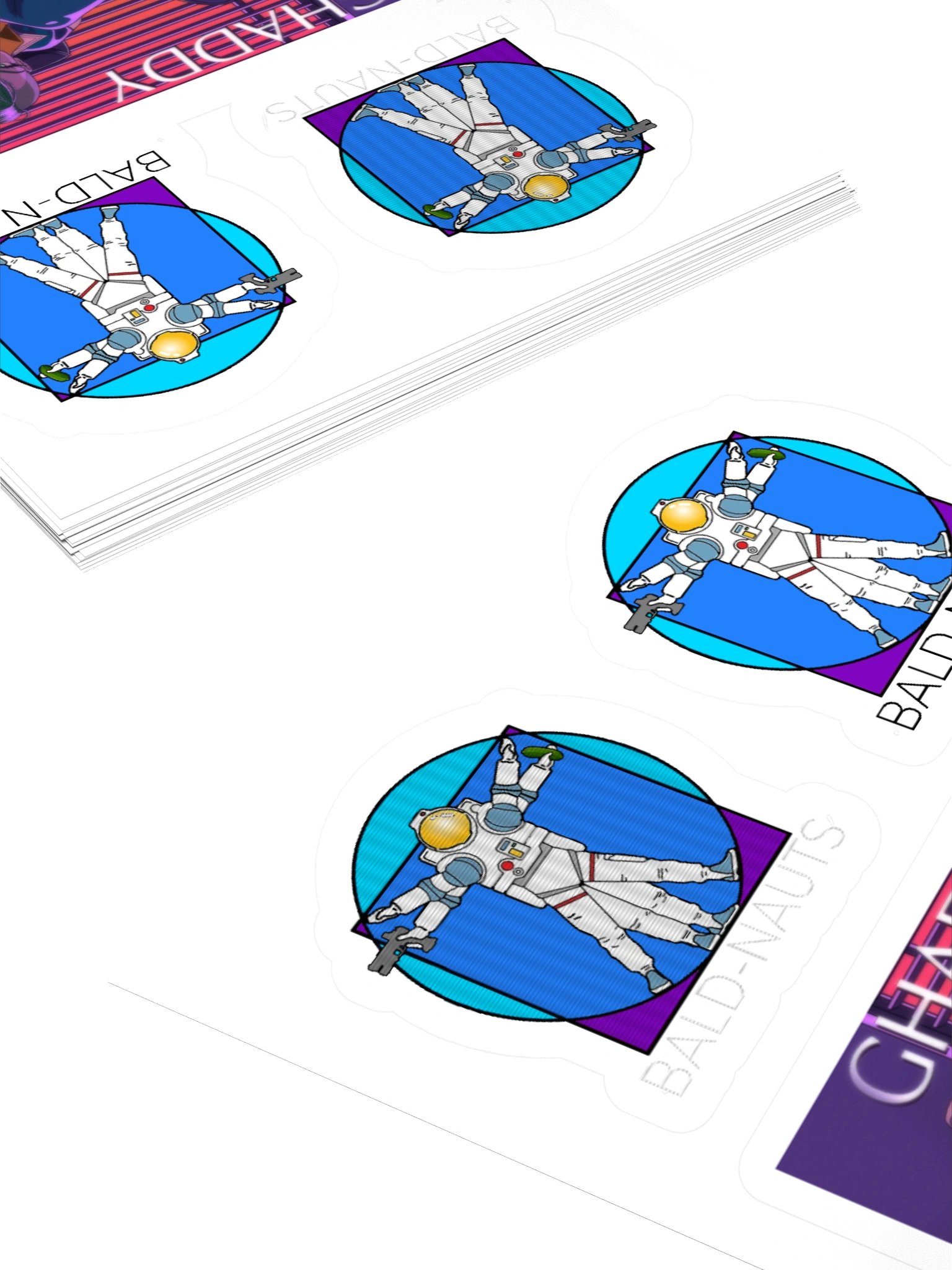 BALD-NAUTS Sticker pack product image (10)
