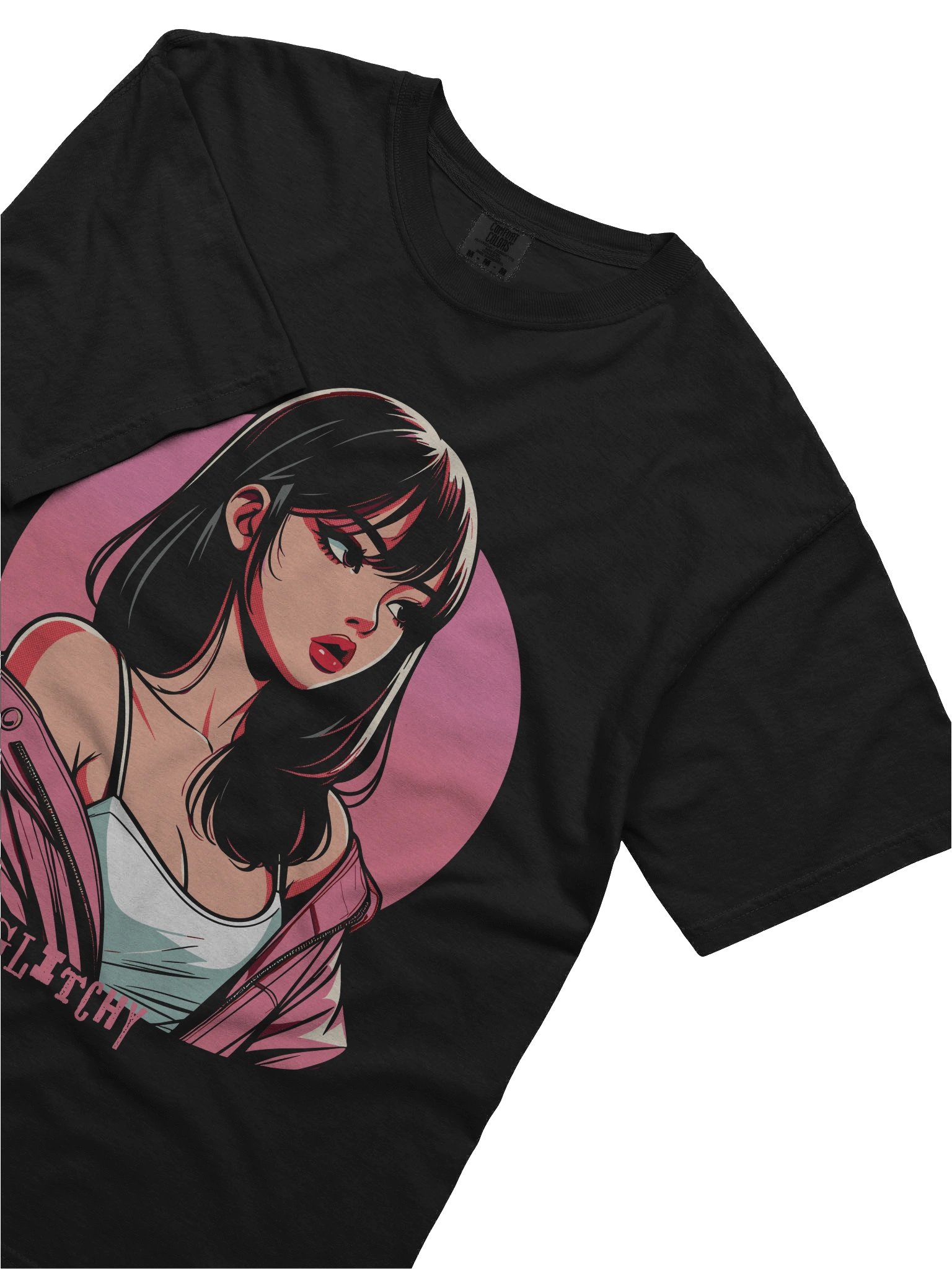 Panic Glitchy Dream Girl Pink Sunset Tee product image (19)