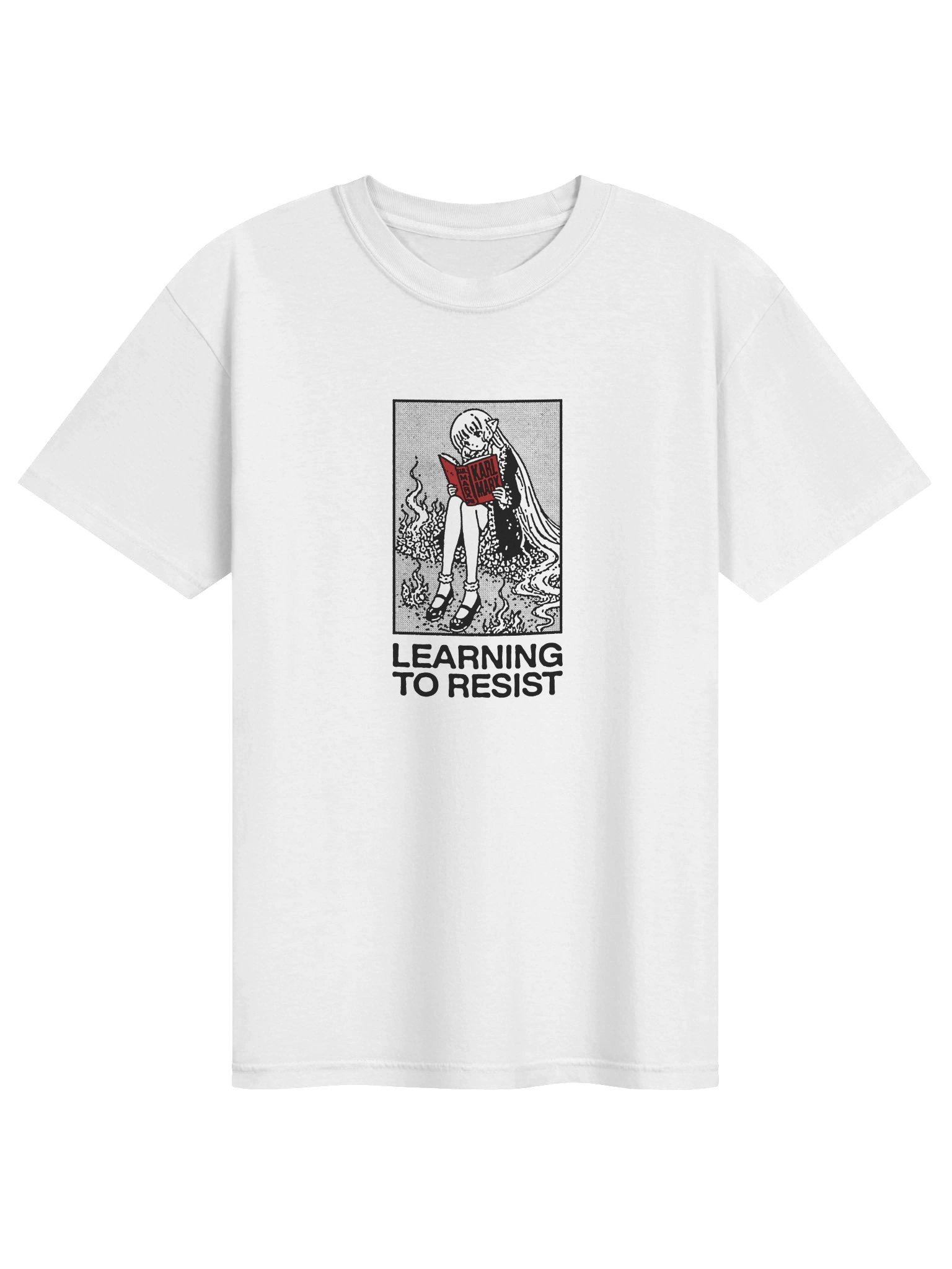 LEARNING TO RESIST ! T-shirt. white vers. product image (1)