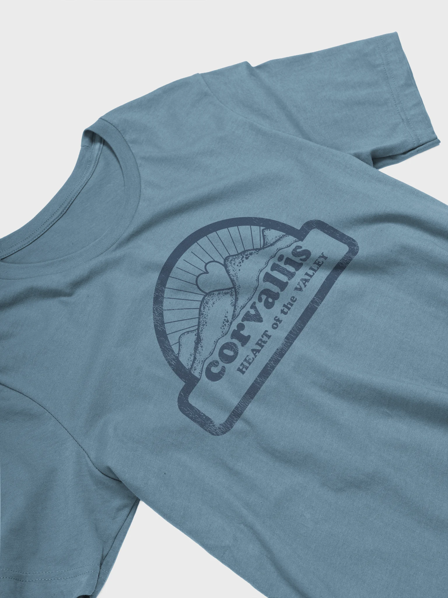 Corvallis Heart of the Valley T-shirt (Blue) product image (3)