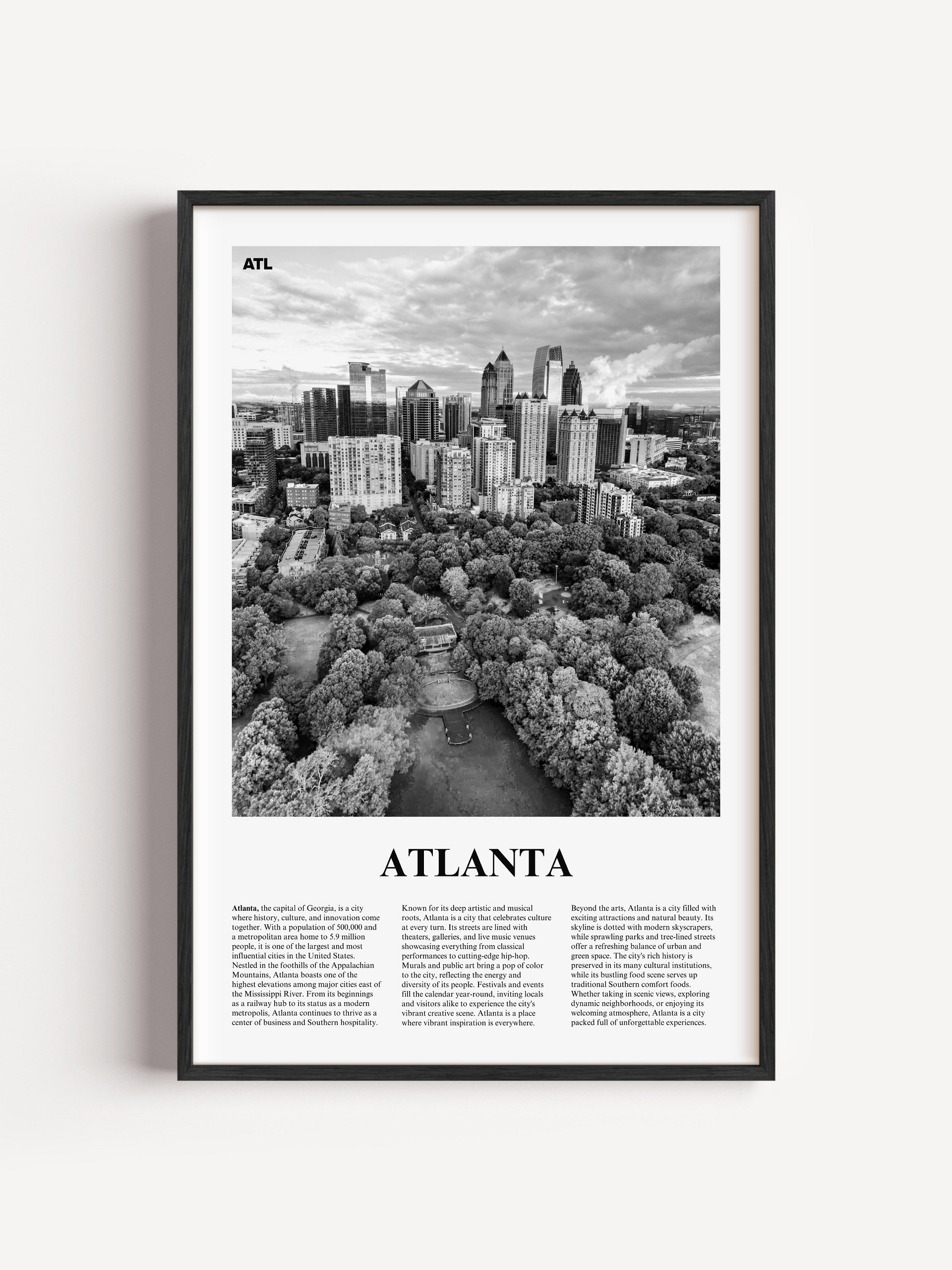 Atlanta 01 Newspaper Poster | Framed product image (7)