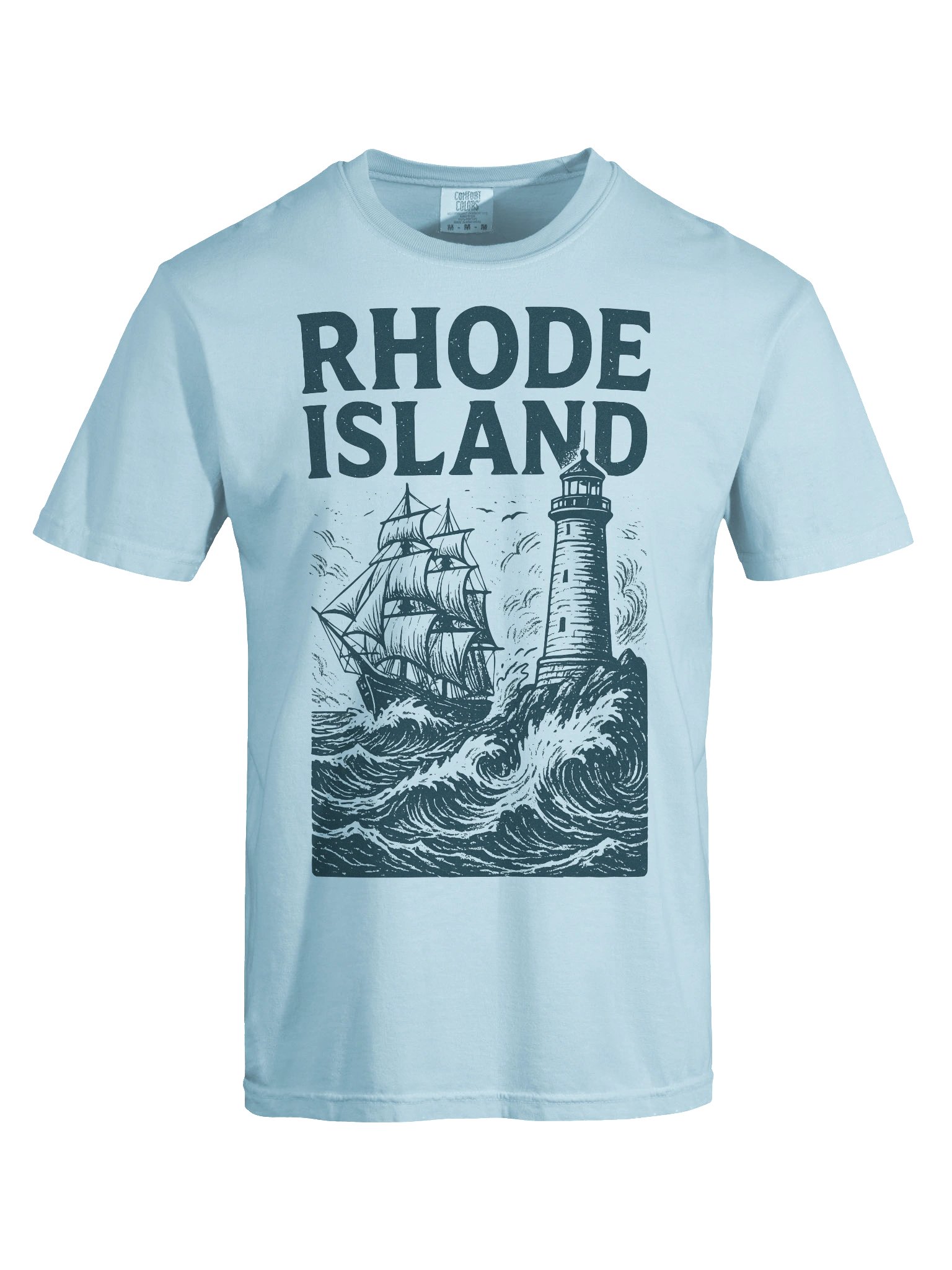 Rhode Island Lighthouse Ship T-Shirt | Vintage Coastal State Pride Tee product image (13)