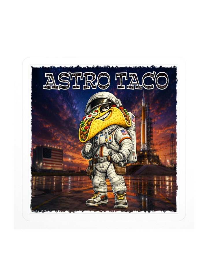 Astro Taco Kiss Cut Sticker - The Taco family collection product image (1)