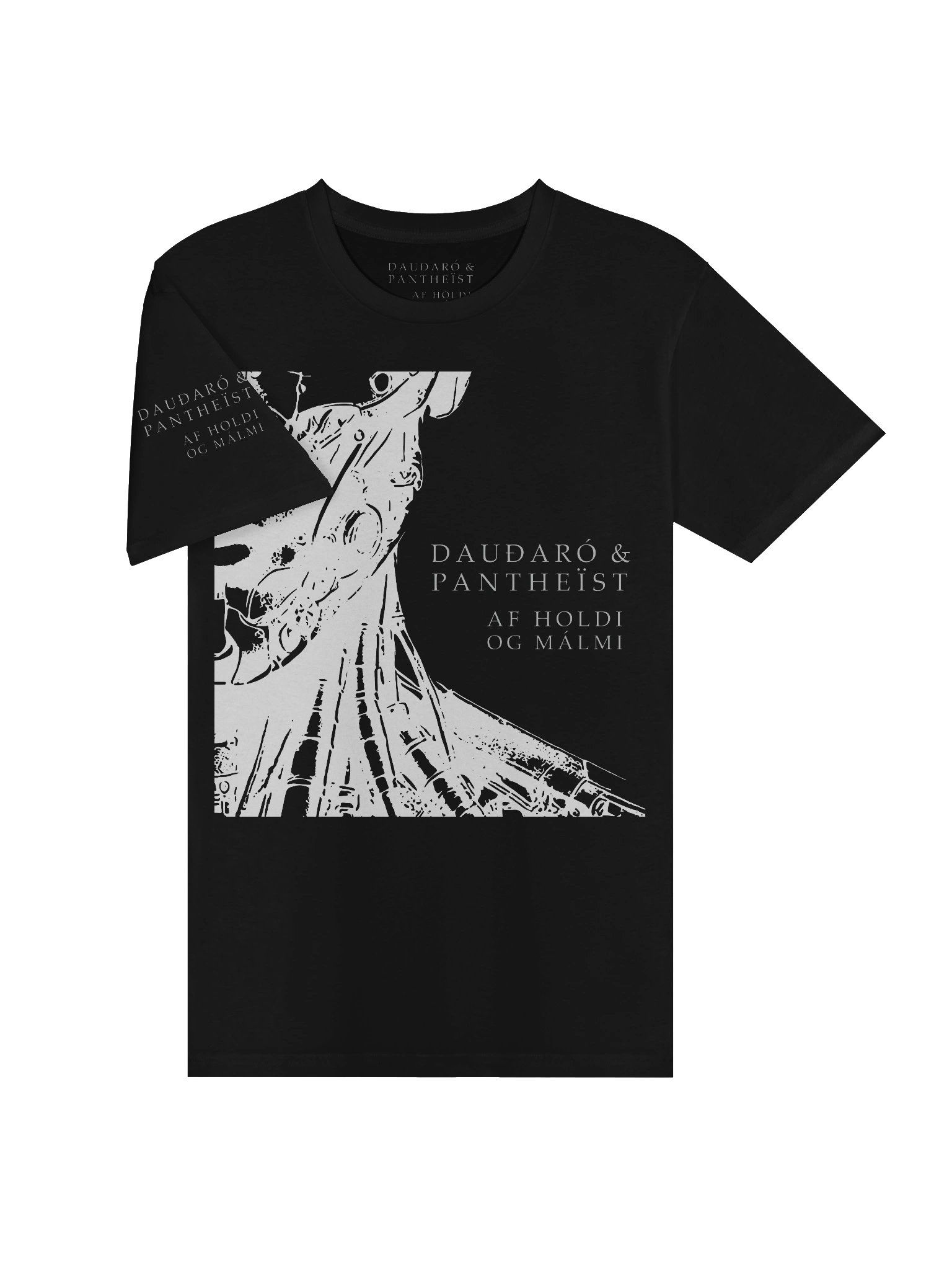 Dauðaró & Pantheïst — Af holdi og málmi Limited Edition T-shirt Regular Fit (Black) product image (3)