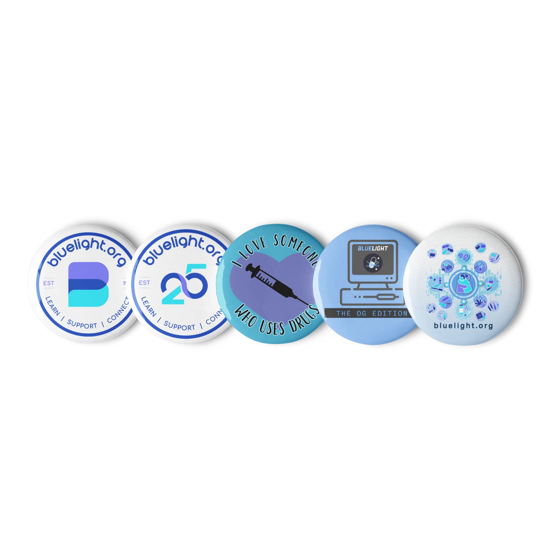 Bluelight Button Badge Set product image (1)