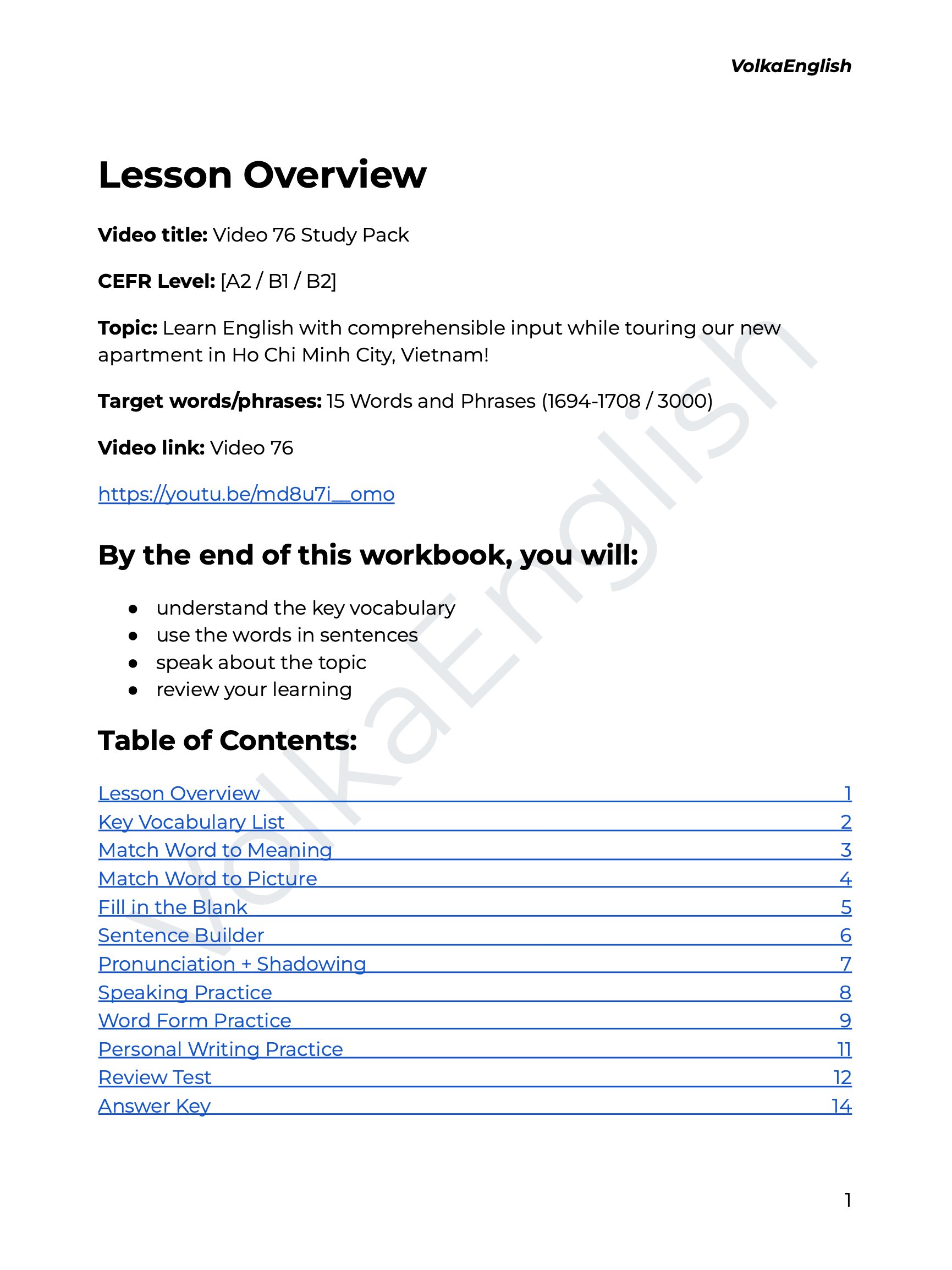 Video 76 Study Pack product image (2)