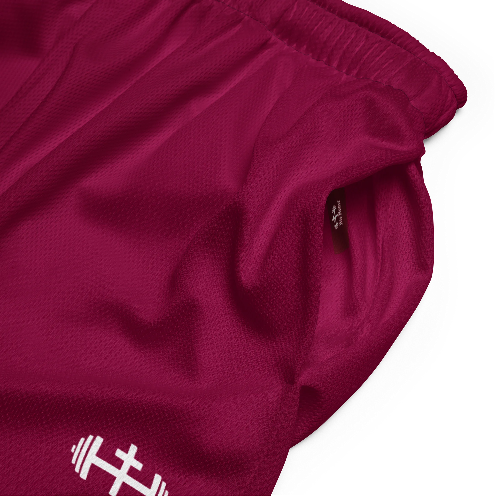 His House Mens Performance Mesh Shorts - Maroon product image (5)
