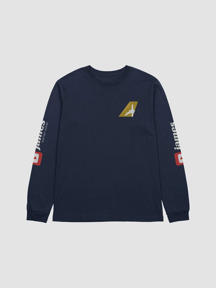 First Class Pyjama Long Sleeve Top (Navy) - Two-Tone Gold Tailfin product image (1)