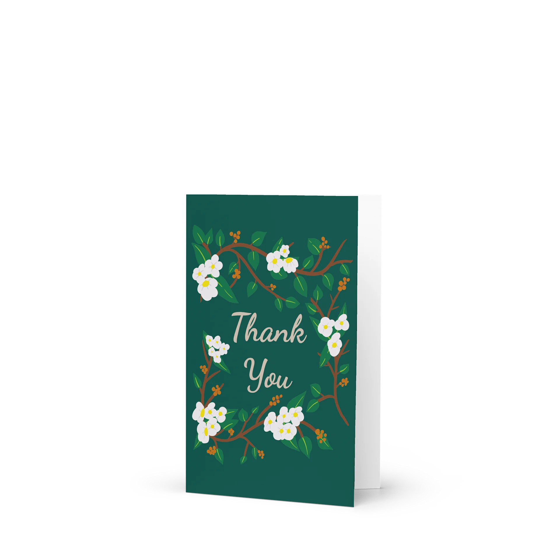 Thank You Botanical Garland | Ivory & Moss Green on Forest Green product image (1)