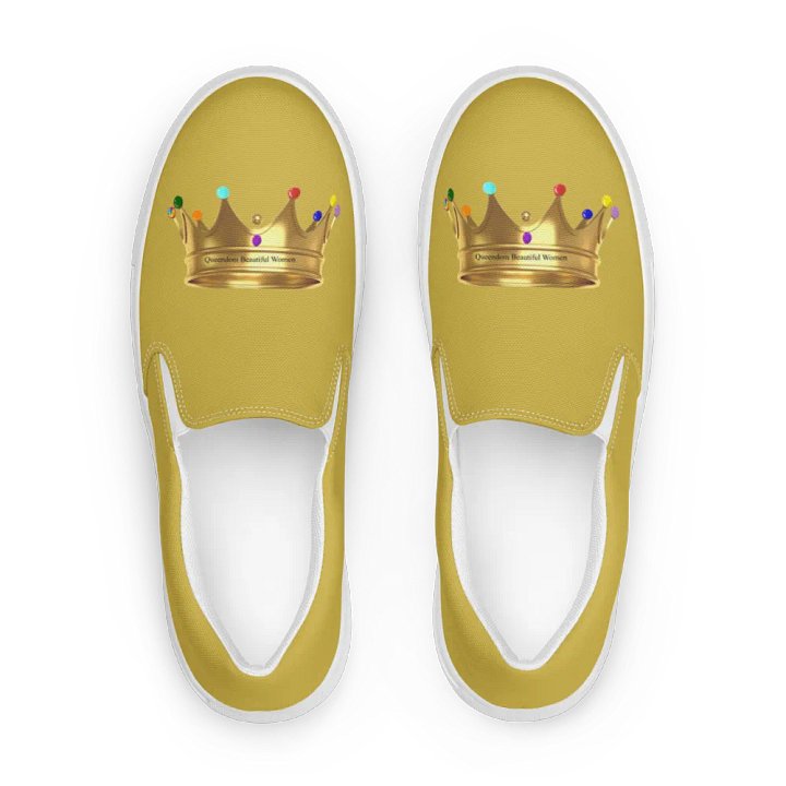 Queendom Beautiful Women Crown Canvas Shoes /GoldTM) product image (1)