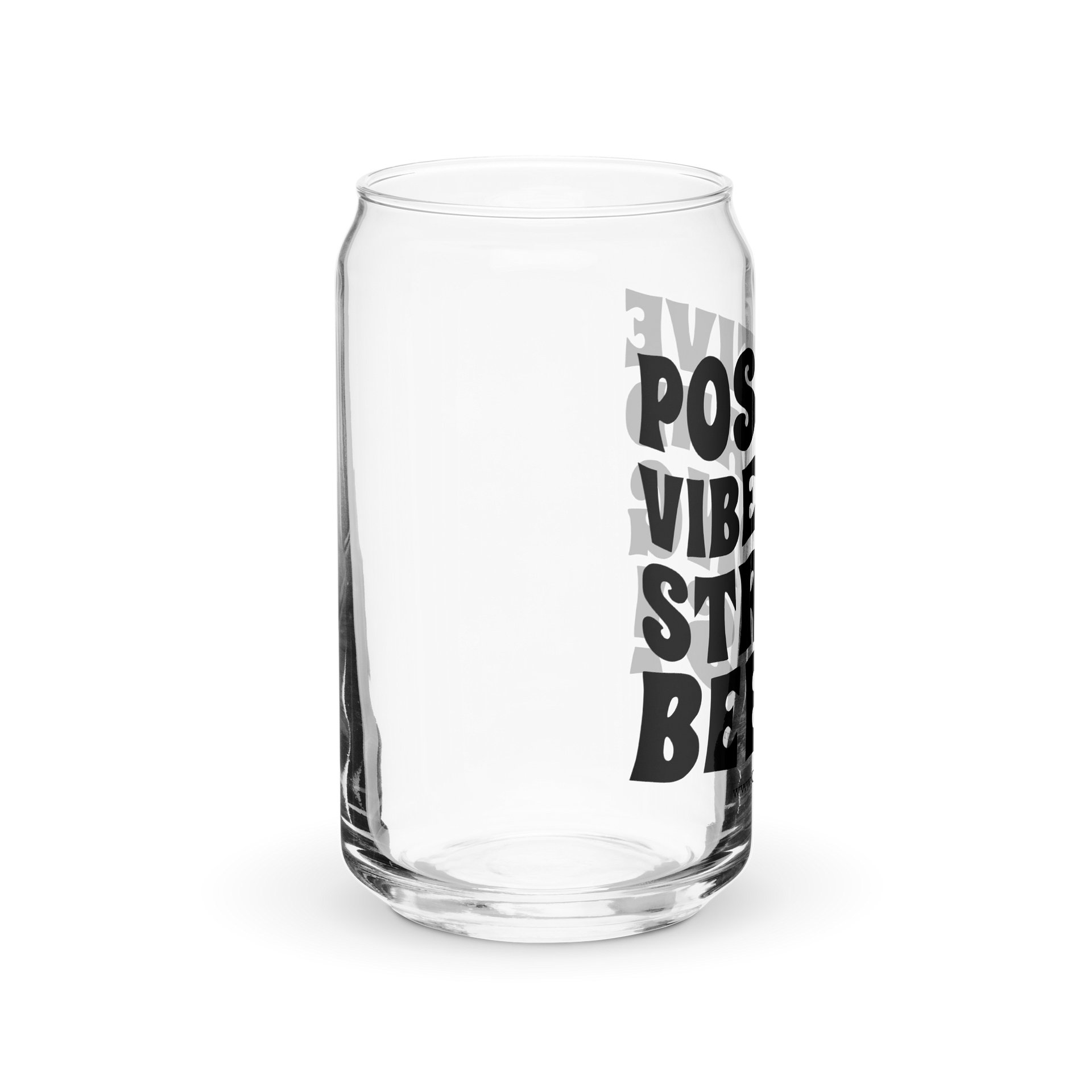 Positive Vibes & Strong Beers Can-Shaped Pint Glass product image (4)