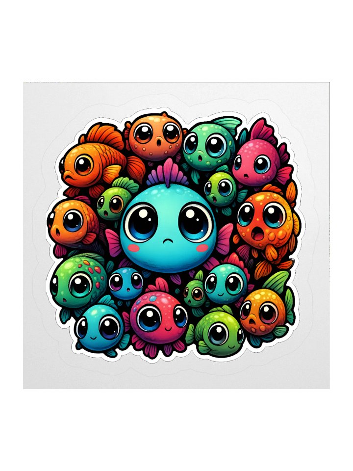 Whimsical Fish Friends #2 Kiss-Cut Sticker product image (2)