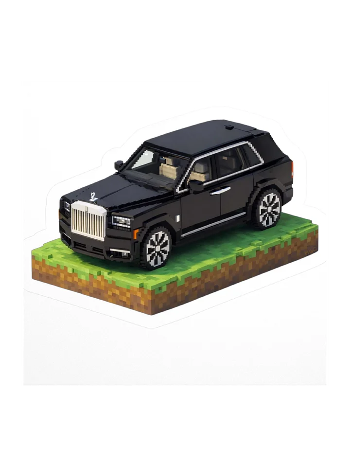 Black Rolls Royce Cullinan Sticker (Pixel, Retro, Minecraft) product image (1)