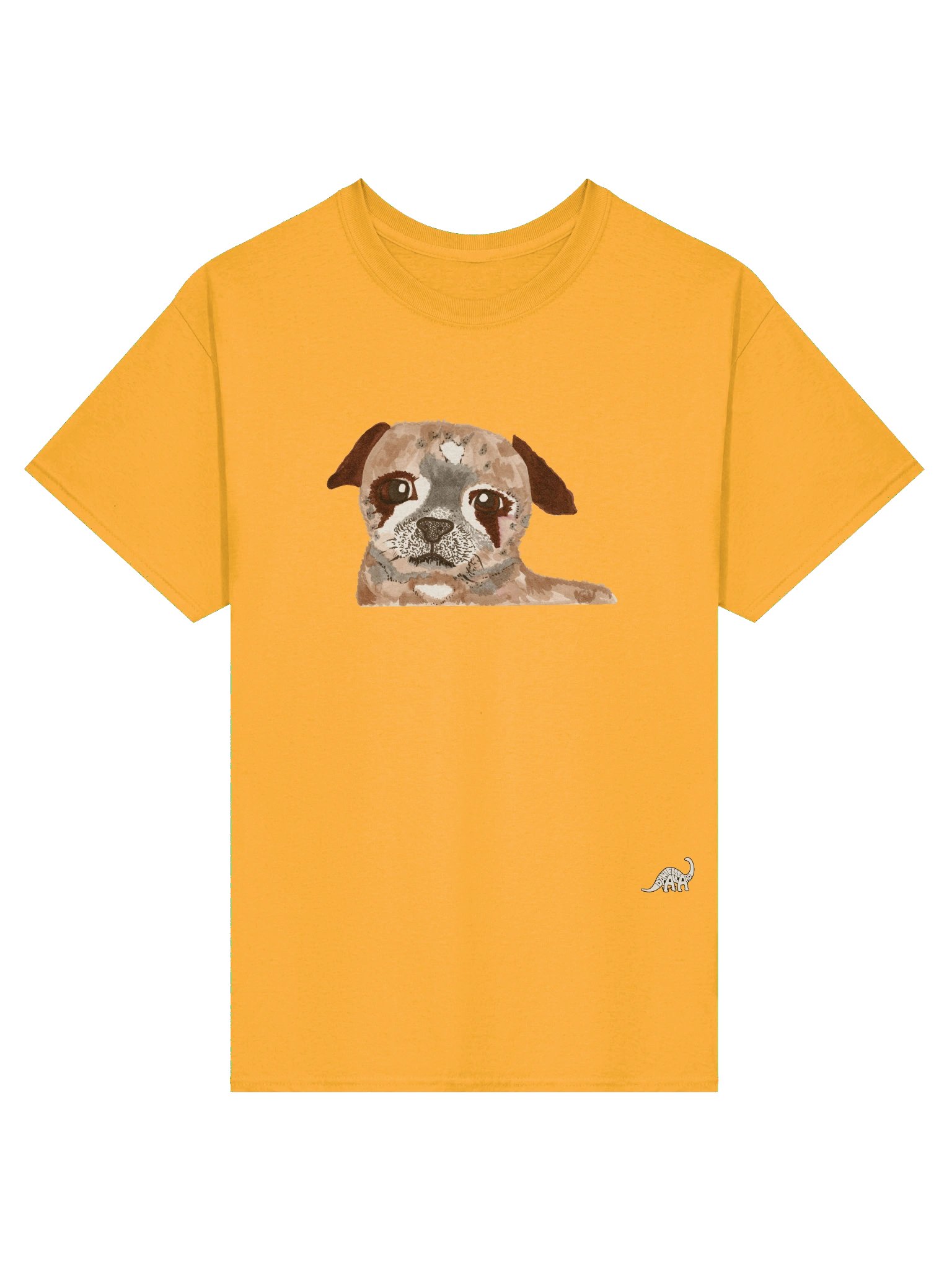 Pug Watercolour Heavyweight T-Shirt product image (1)