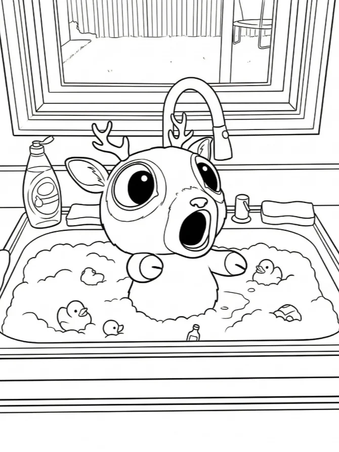 5 Free Baby Deer Coloring Pages! product image (5)
