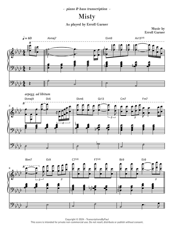 Misty - Erroll Garner product image (1)