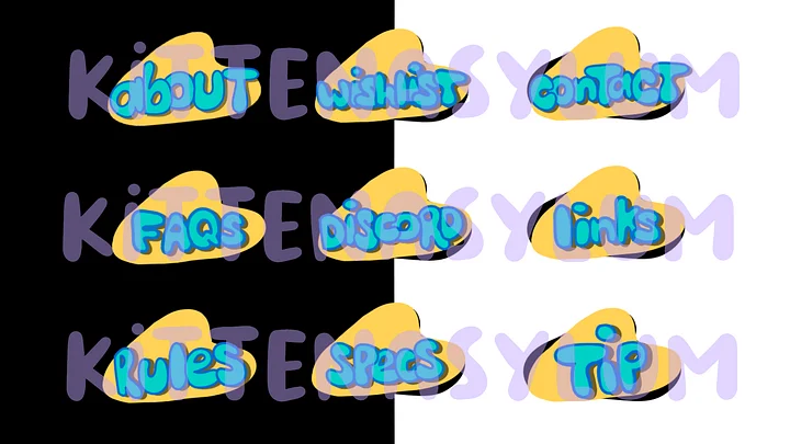 Retro💗 - Twitch/Kick Panels Yellow and Teal product image (1)