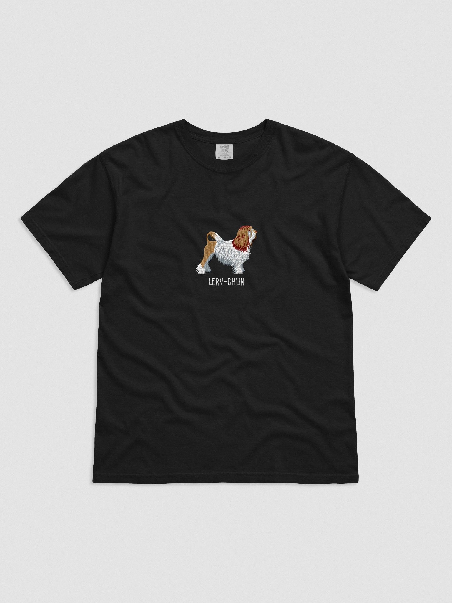 Lerv-Chun T-Shirt(Embroidered) of a Lowchen(Brown & White) product image (4)