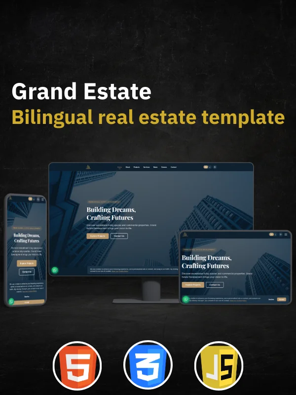 Premium Bilingual Real Estate Website Template product image (1)