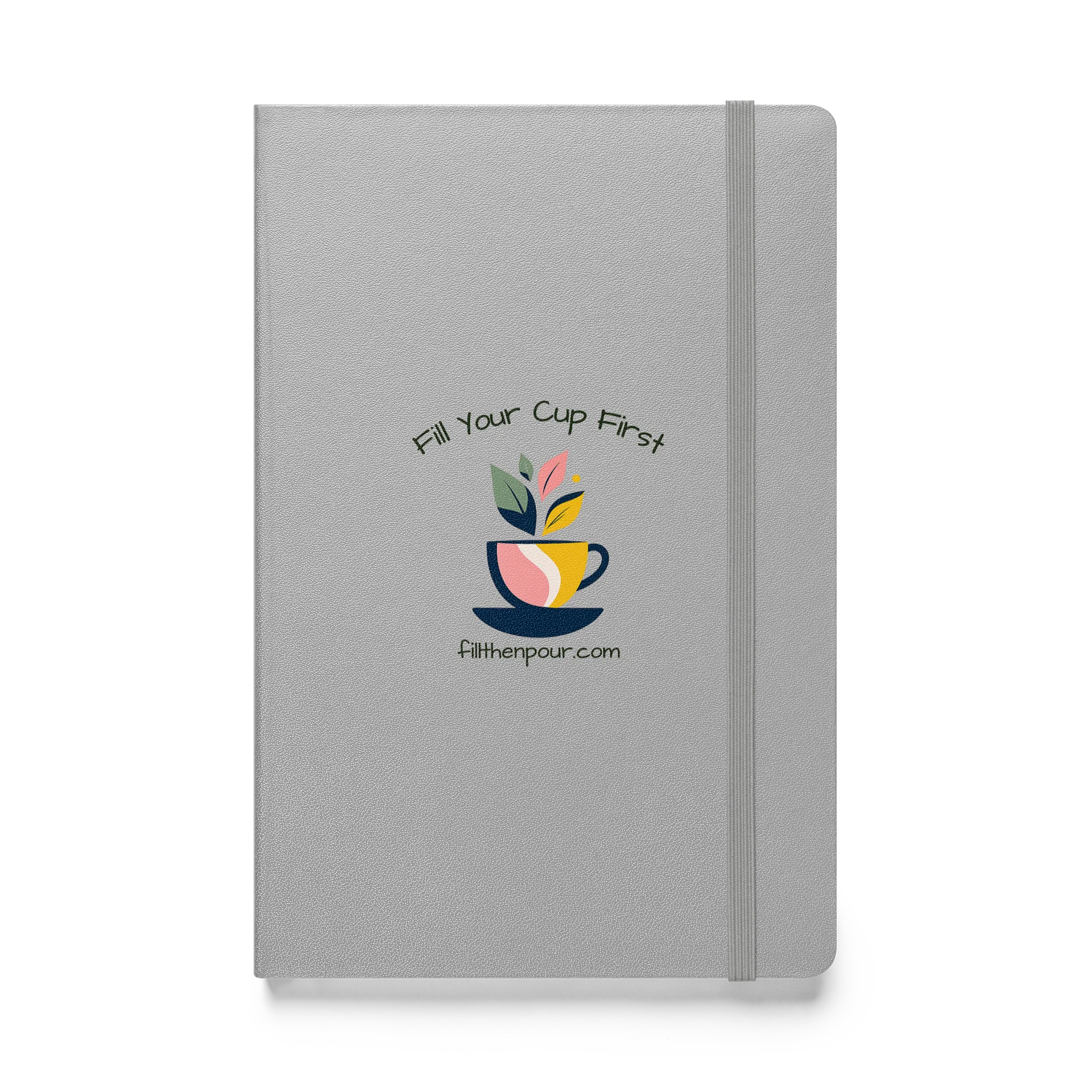 slide 1 of 1 Fill Your Cup First Hardcover Journal (Silver) product image (1)