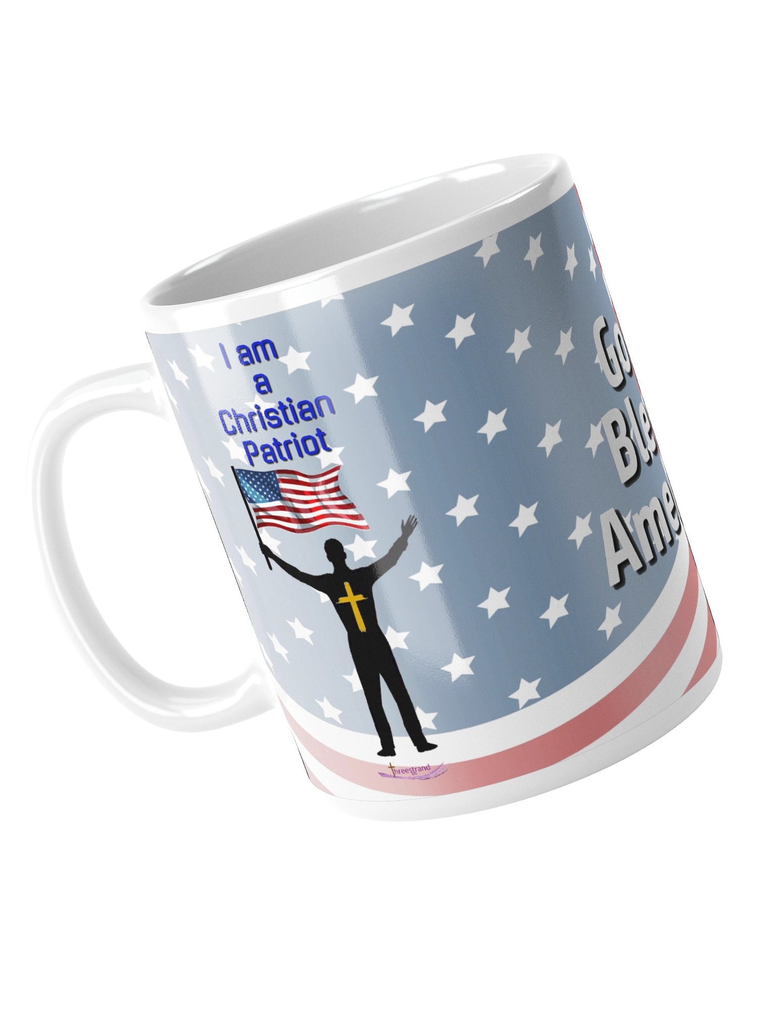 God Bless America — Christian Patriot Flag Mug -Male product image (5)