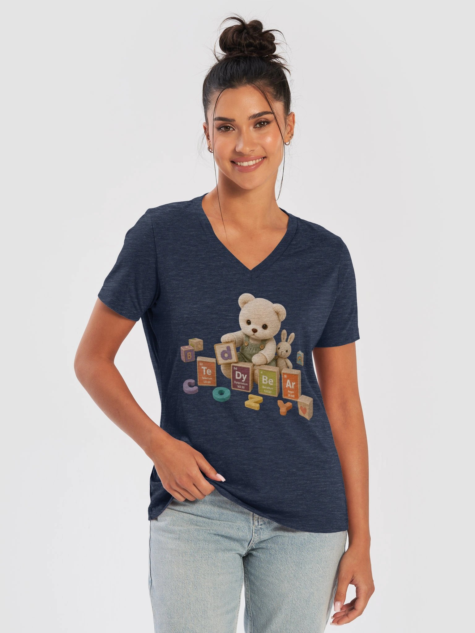 Periodic Table of Cozy™ Women’s Relaxed V-Neck T-Shirt product image (30)