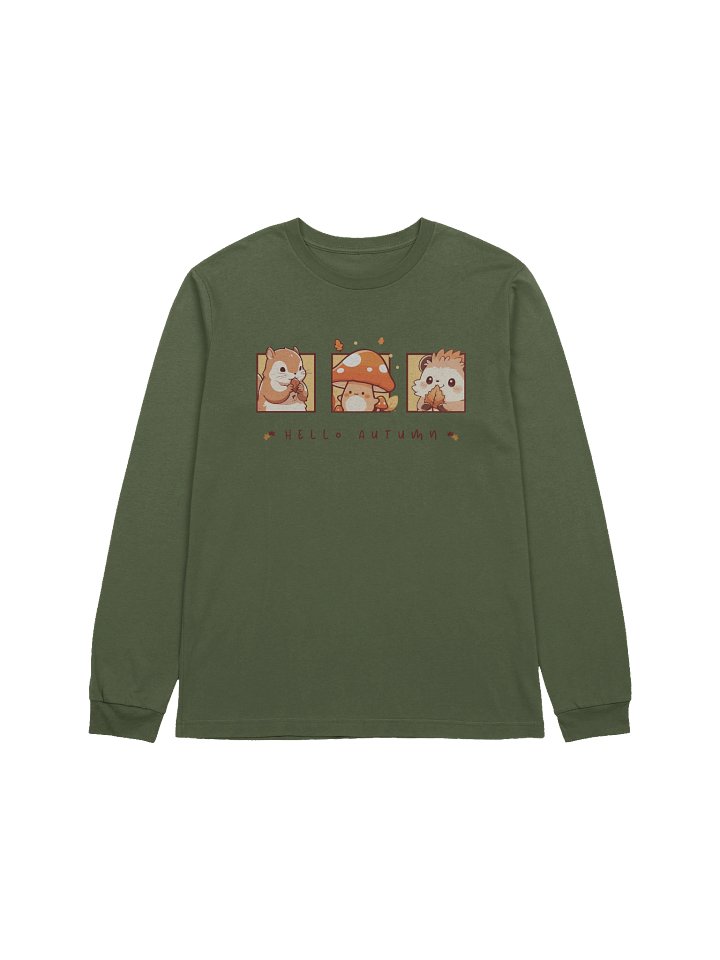 Hello Autumn Cartoon Long Sleeve T-Shirt product image (1)