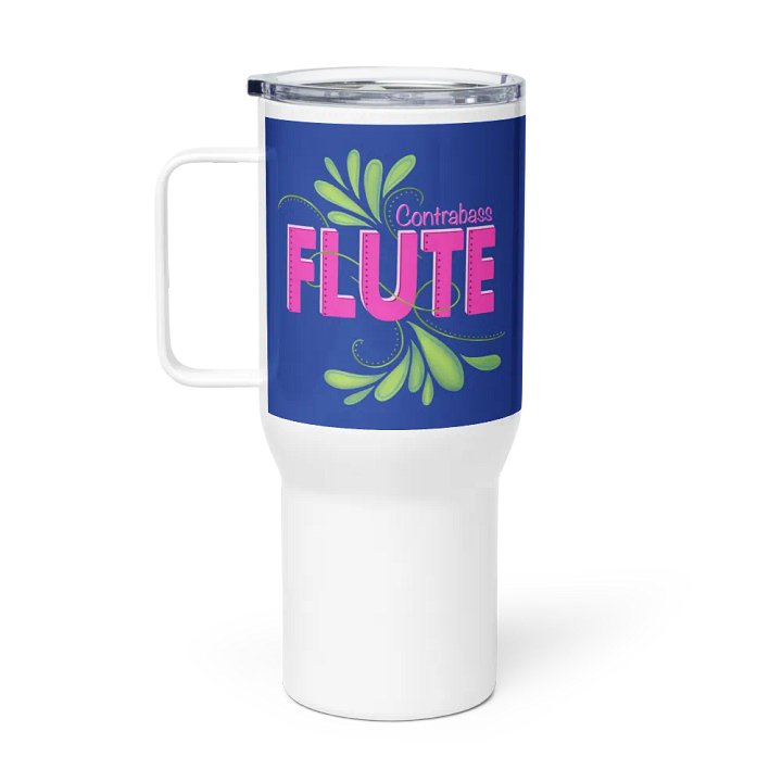 Flute Flourish Travel Mug with Handle - Contrabass product image (2)