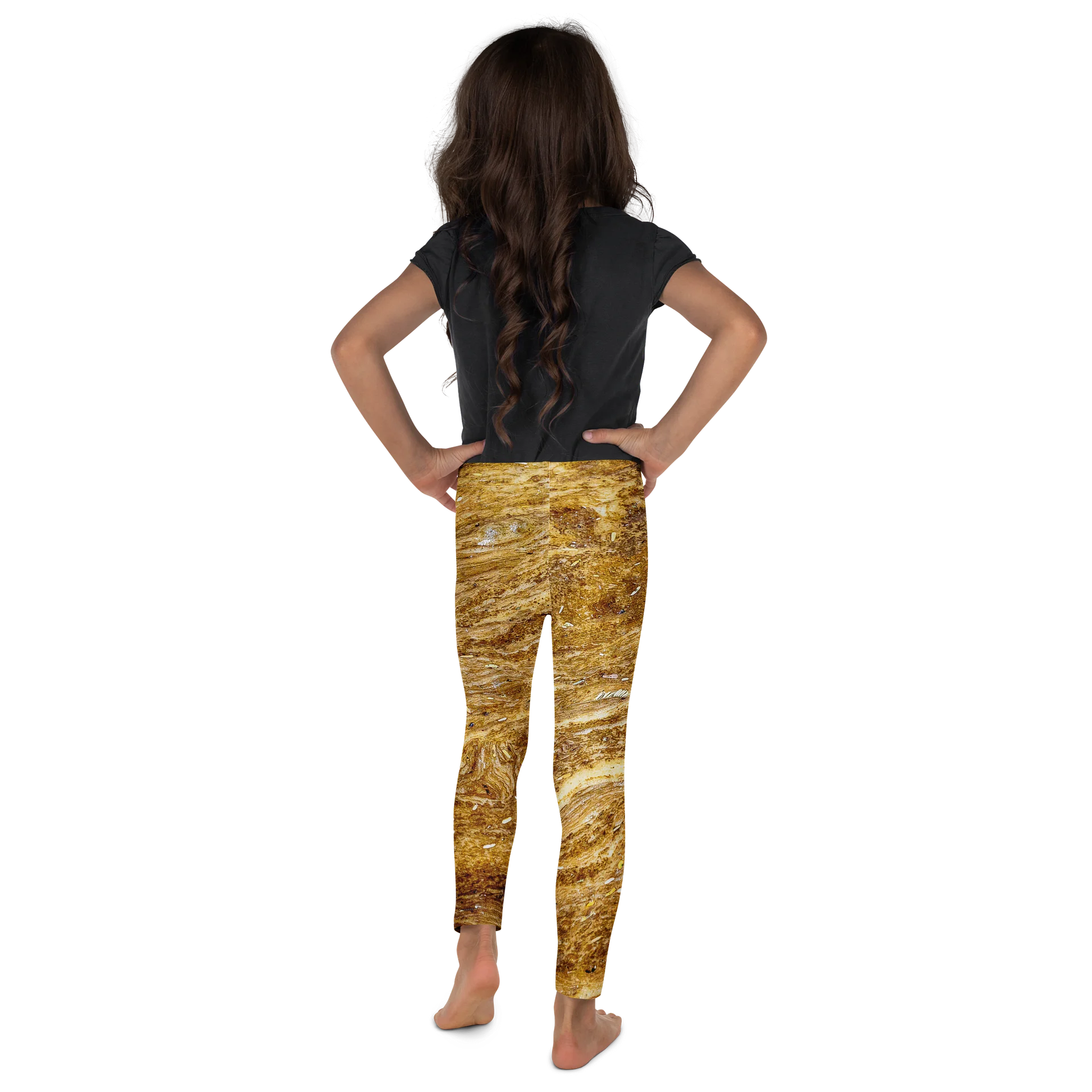 Golden Strata All-Over Print Kids Leggings product image (3)