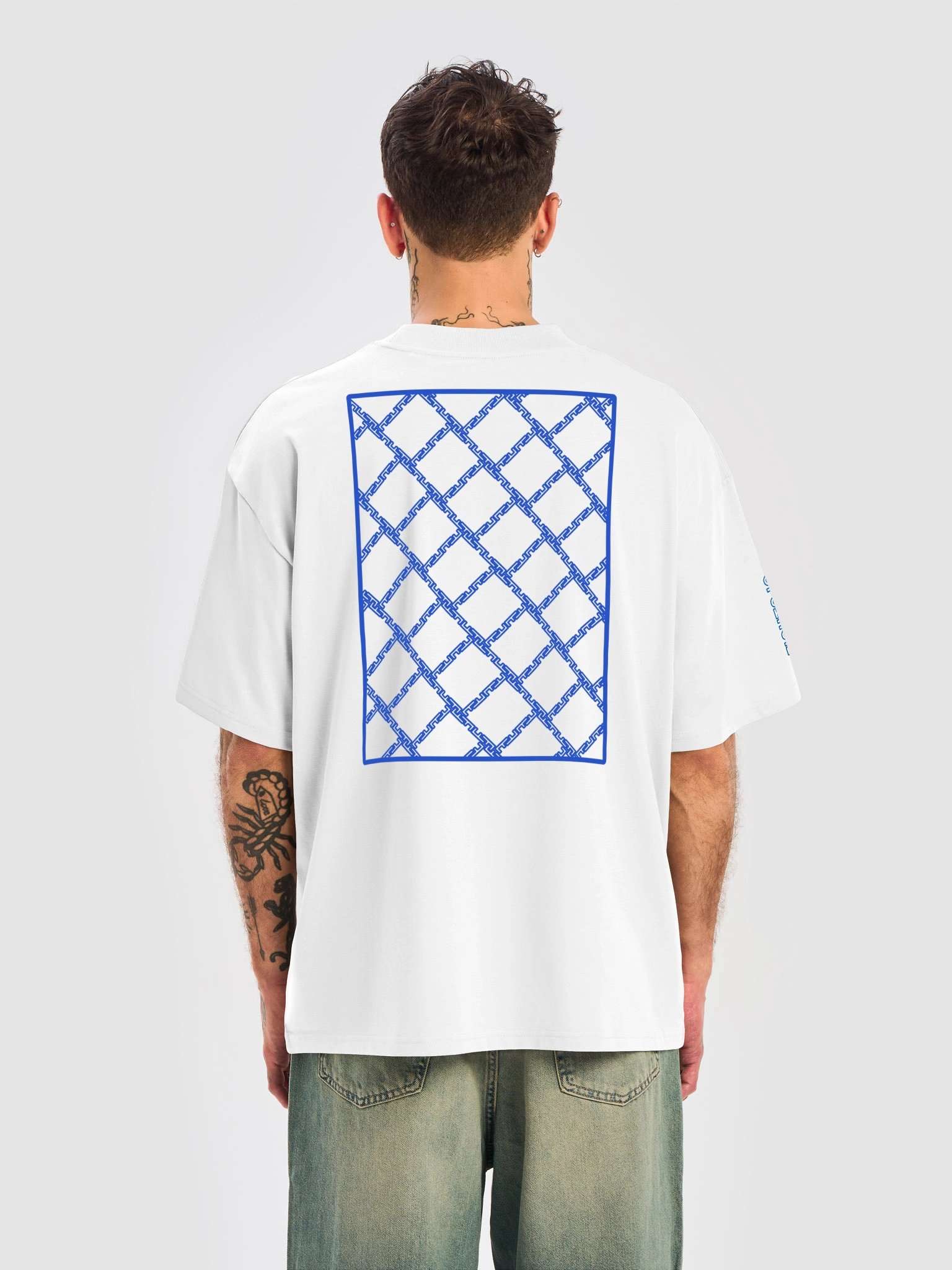HALOGEN White/Blue Oversize Tee (Cornerman Edition) product image (6)