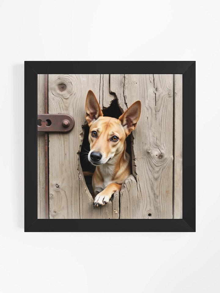 Rustic Wood Fence Peeker Framed Print product image (11)