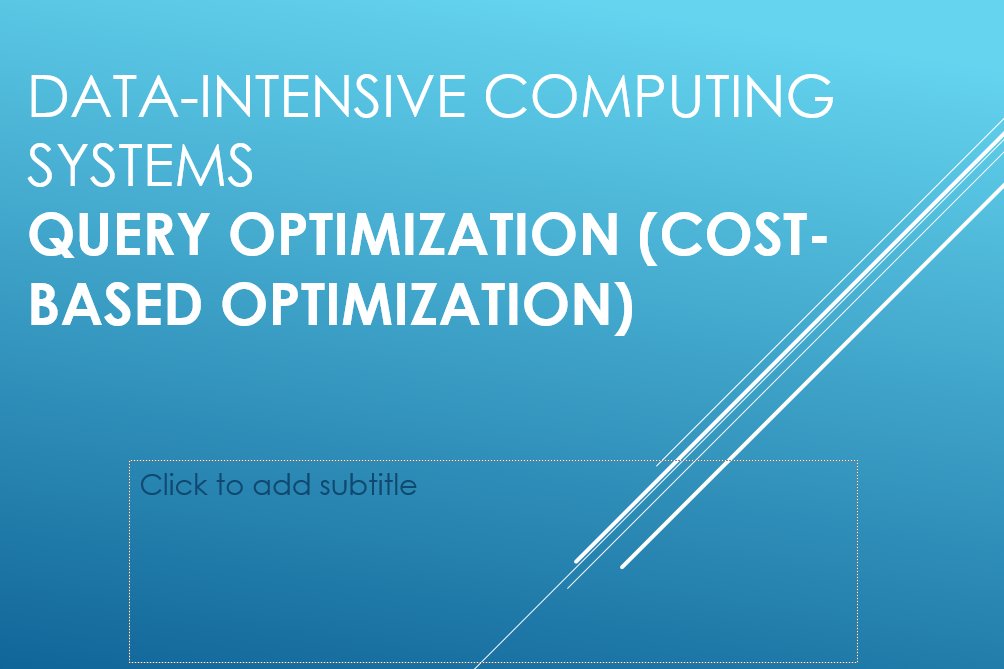 Query Optimization (Cost-based optimization) product image (1)