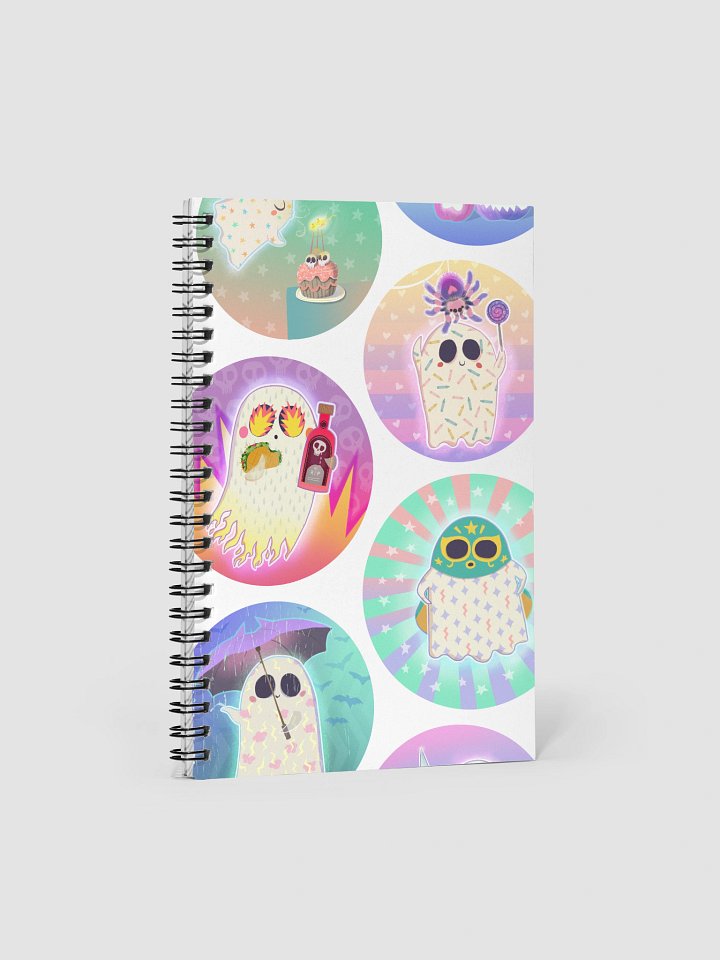Pastel Little Ghosts Spiral Notebook product image (1)