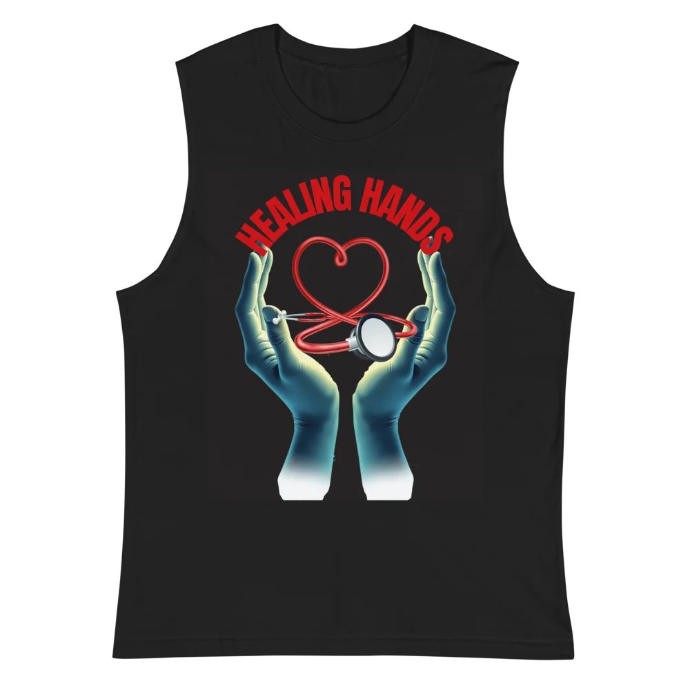 Healing Hands Heart Stethoscope Muscle Tank product image (3)
