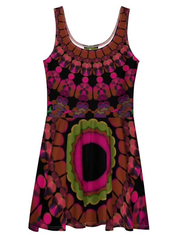 Midnight Bloom Mandala – All-Over Print Skater Dress product image (3)
