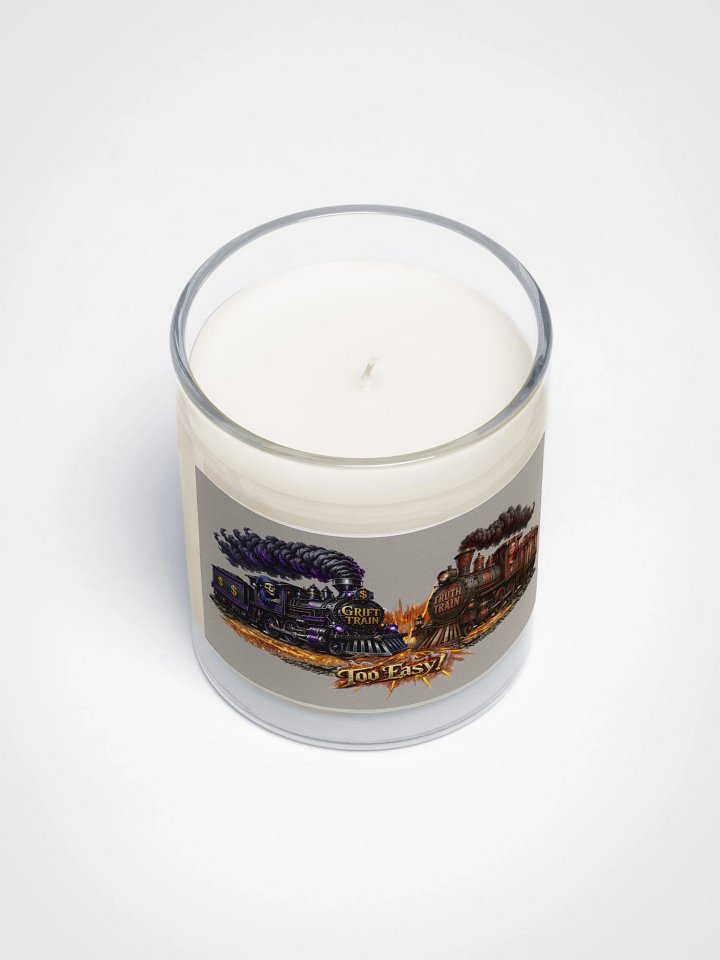 ''Too Easy'' Soy Wax Candle In A Clear Glass Jar product image (2)