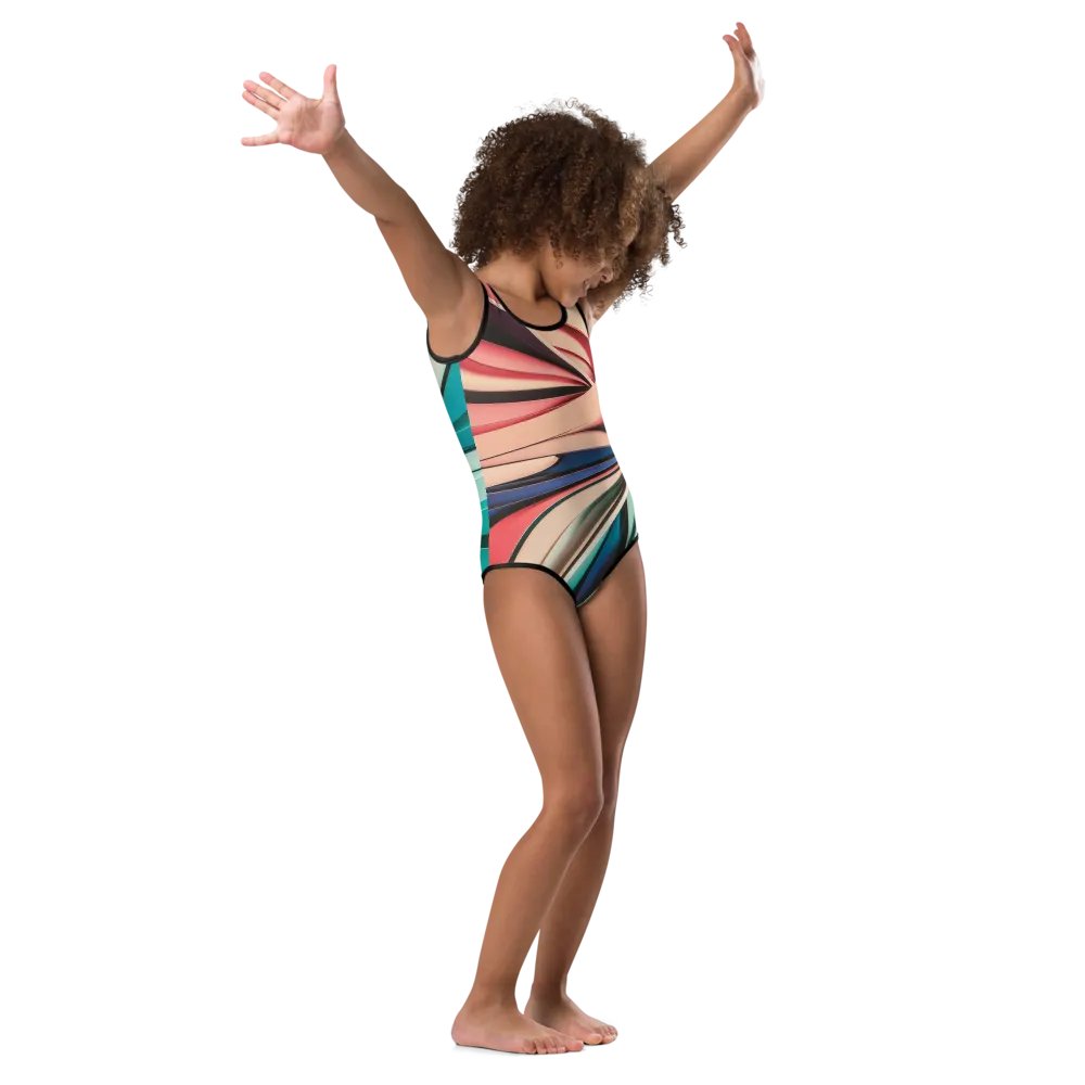 TDS Music Kids Abstract Swimsuit in Vibrant Colors (Sizes 2T-7) product image (4)