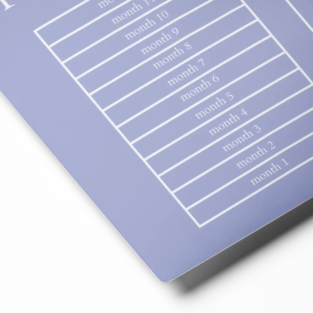 HIGHFALUTIN ANNUAL RENT TRACKER (white design 12) product image (2)